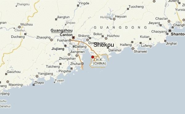 shekou Kína térkép