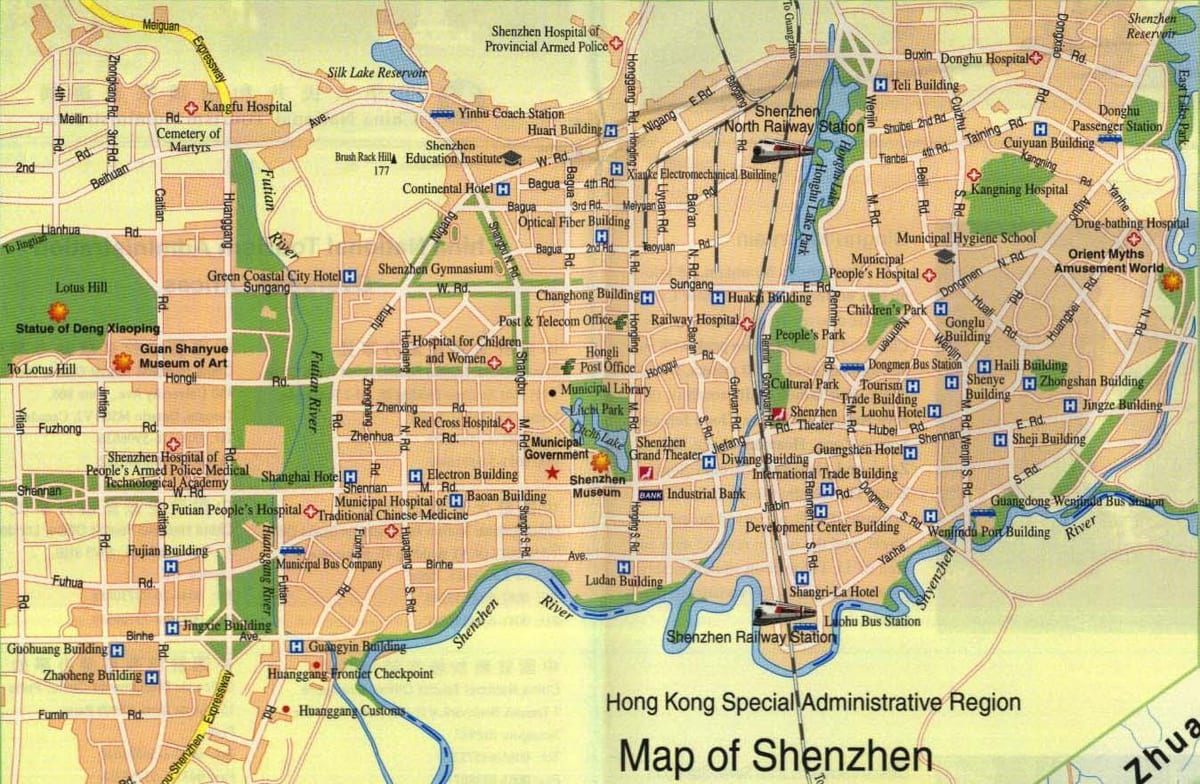 Shenzhen világ térkép