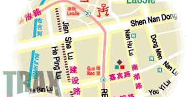 Dongmen piaci Shenzhen térkép