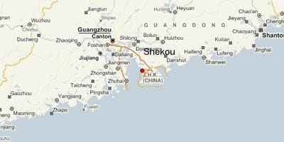 Shekou Kína térkép