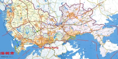 Térkép Shenzhen ems Kína
