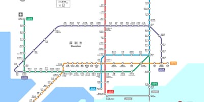 Shenzhen vasúti térkép